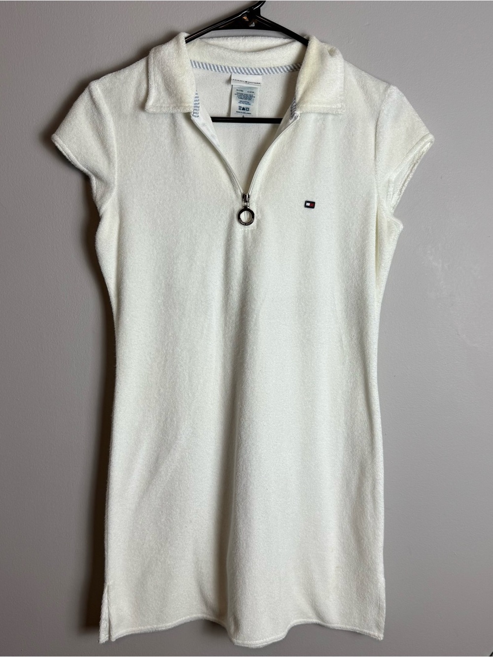 Tommy Hilfiger Terry Cloth White Swim Coverup Size Small